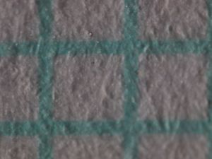 snímek milimetrového papíru pořízený reverzním spárováním objektivů